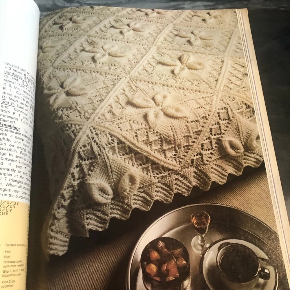 Home decorating with knitting and crochet Mary Harding 1973 1975 BoHo needlework - Picture 8 of 15